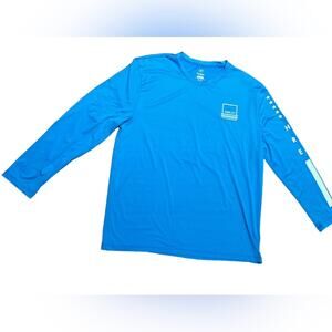 Hurley Mens XL Blue Long Sleeve Polyester T Shirt